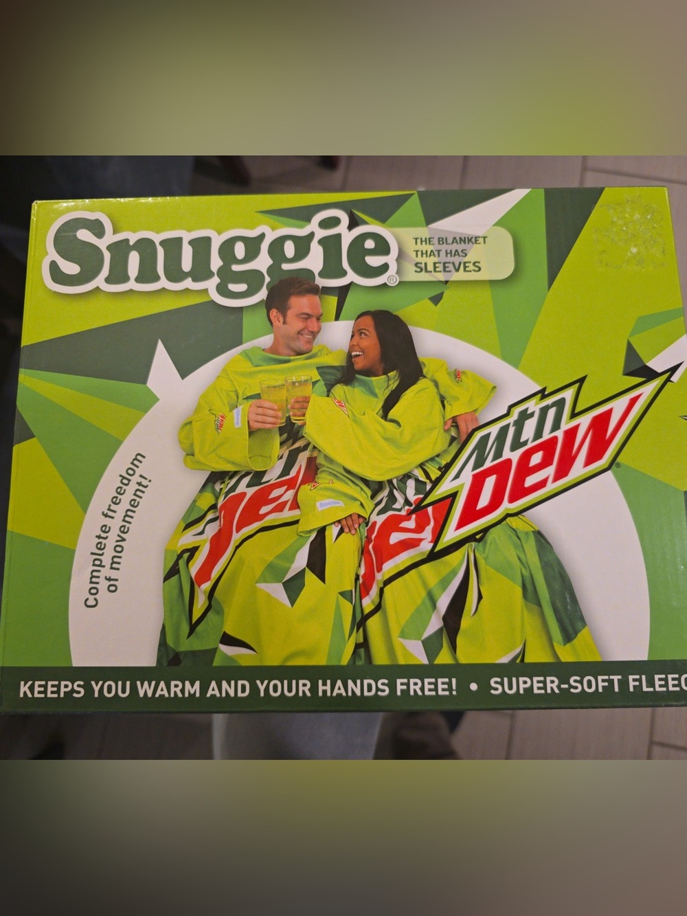 Mountain Dew Green Sleeved Blanket - Bright Green